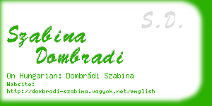 szabina dombradi business card