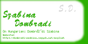 szabina dombradi business card